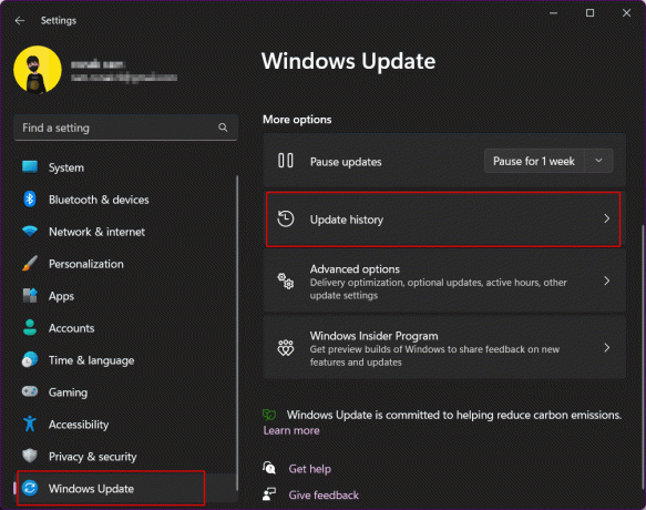 Frissítési előzmények a Windows Update szolgáltatásban