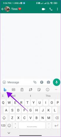 brug bing chat på Swift-tastaturet for at få chatgpt på WhatsApp