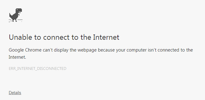 Napraw ERR_INTERNET_DISCONNECTED w Chrome