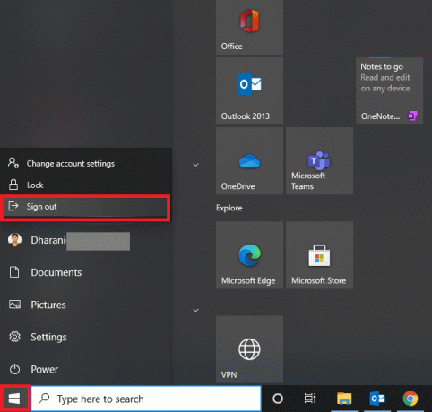Nyomja meg a Windows billentyűt, és kattintson a Felhasználó ikonra. Javítás: Nincs hang a Steam játékokon