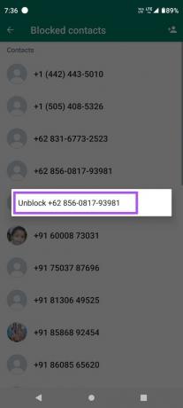 desbloquear contacto whatsapp android