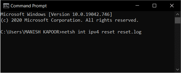 netsh int ipv4 zurücksetzen zurücksetzen | Fix Site kann nicht erreicht werden, Server-IP konnte nicht gefunden werden