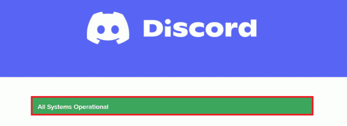 Discord serverio būsena, visos sistemos veikia