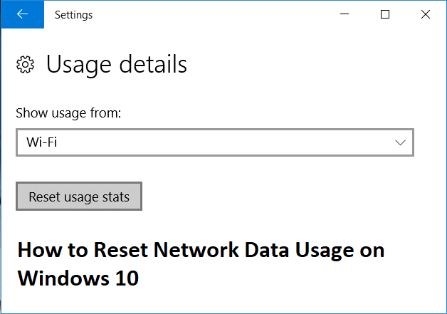 So setzen Sie die Netzwerkdatennutzung unter Windows 10 zurück