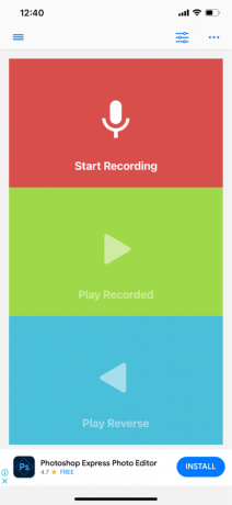 Prenesite in zaženite aplikacijo Reverse Audio na vaš iPhone