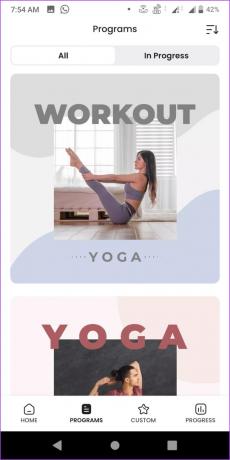 Aplicația Yoga pentru începători 2