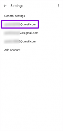 Accounts op Gmail op Android