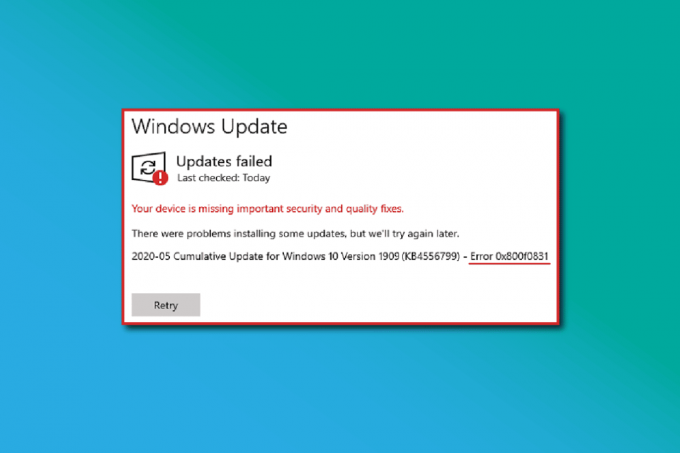 Fixa 0x800f0831 Windows 10 Update Error
