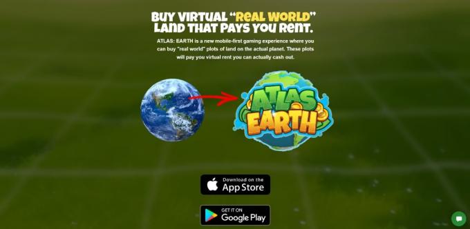 Atlas Earth hjemmeside