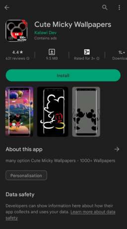 Papéis de parede fofos do Mickey Play Store 