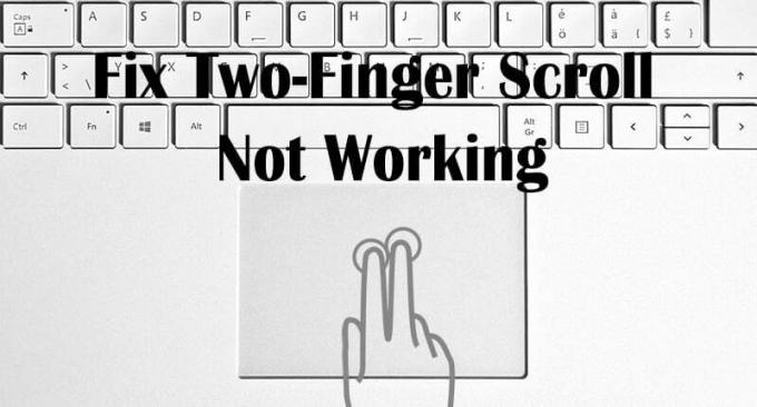 Oprava nefunkčního posouvání dvěma prsty ve Windows 10
