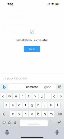 Avaa SwiftKey-sovellus ja napsauta Seuraava | Bingin käyttäminen Keyboard SwiftKey -sovelluksessa Androidissa ja iOS: ssä