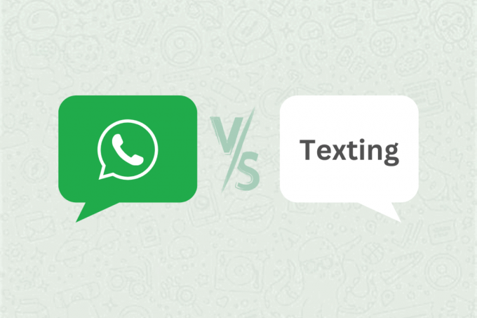 WhatsApp เทียบกับการส่งข้อความ