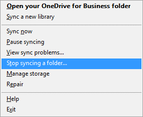 עצור את תהליך הסנכרון של OneDrive