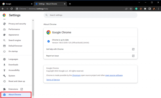 kliknite na O prehliadači Chrome. 9 spôsobov, ako opraviť sieť Zmena bola zistená chyba