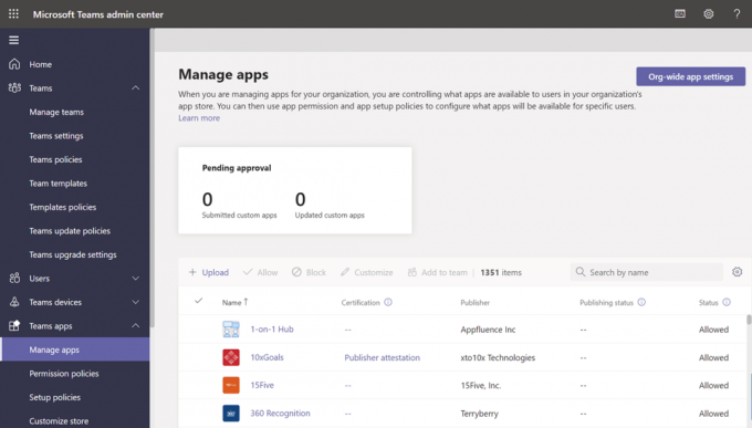 Apps im Microsoft Teams Admin Center verwalten