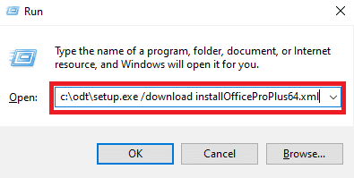 ดาวน์โหลดโปรแกรมติดตั้งOfficeProPlus64.xml 