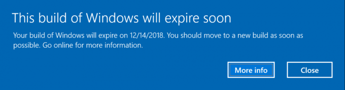 Corrigir esta versão do Windows irá expirar em breve