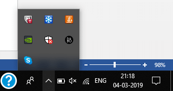 Klicken Sie mit der rechten Maustaste auf ein beliebiges Taskleistensymbol und beenden Sie es | Stoppen Sie die Ausführung von Apps im Hintergrund unter Windows 10
