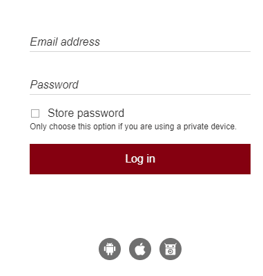 Para usar la cuenta creada, ingrese la dirección de correo electrónico y la contraseña y haga clic en Iniciar sesión