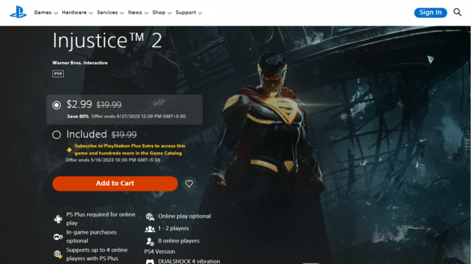 Injustice 2 PlayStation 4