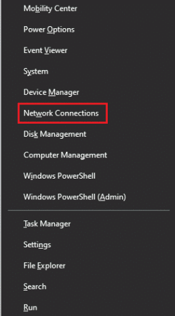 Виберіть параметр «Мережеві підключення» у меню | Що таке Microsoft Virtual WiFi Miniport Adapter