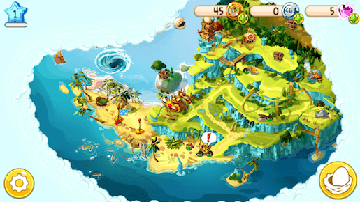 Harta principală Angry Birds Epic