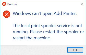 A Print Spooler javítása továbbra is leáll a Windows 10 rendszeren