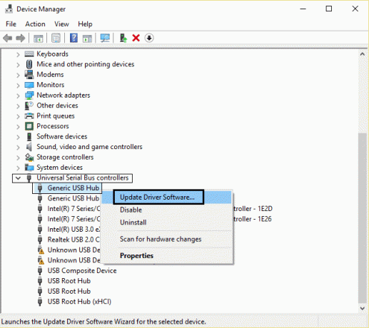 Generisk Usb Hub Update Driver Software | USB-portar fungerar inte i Windows 10 [LÖST]