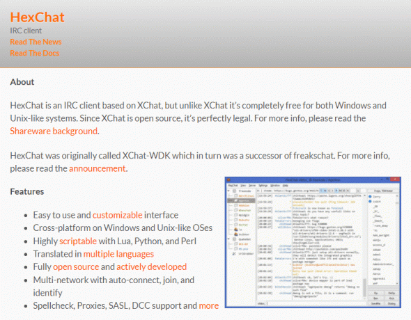 Sito ufficiale per HexChat. I migliori client IRC per Windows