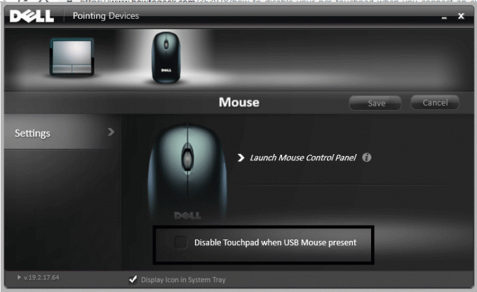 Kui USB-hiir kuvab suvandi |, kuvatakse puuteplaadi keelamine Kui hiir on ühendatud, keelake puuteplaat