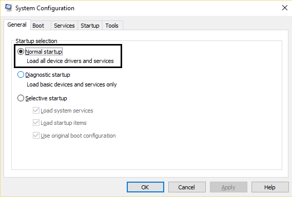 Systemkonfiguration Normalen Start aktivieren Führen Sie einen sauberen Neustart in Windows 10 durch | Warum minimiert Windows die Programme immer wieder?