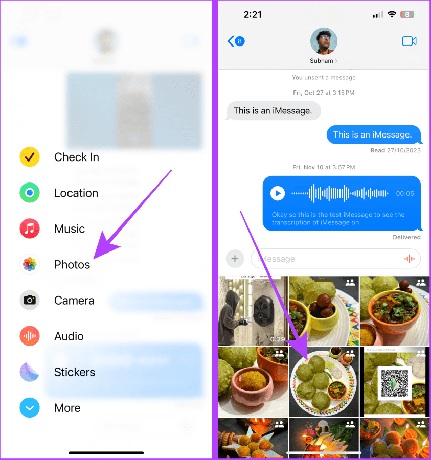 Invia te stesso foto e video su iMessage su iPhone