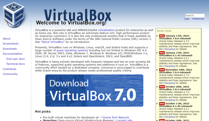 „VirtualBox“.
