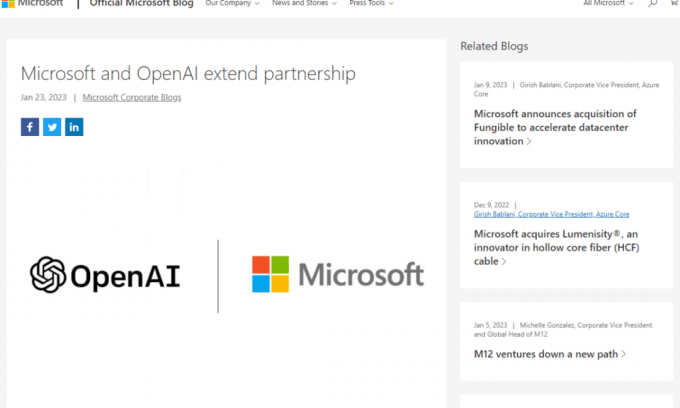 Microsoft और OpenAI आधिकारिक तौर पर साझेदारी का विस्तार करते हैं