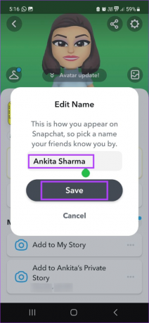 Mainiet Snapchat parādāmo nosaukumu