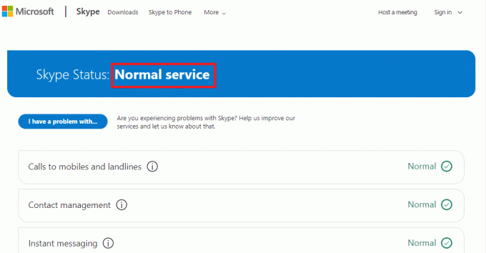 pastikan Anda mendapatkan pesan layanan Normal. Perbaiki Kamera Skype Tidak Bekerja di Windows 10