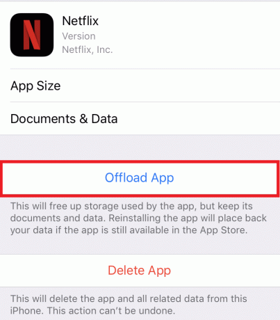 napauta Offload App ja tyhjennä Netflix-sovelluksen välimuisti | Netflixin ääni ja kuva eivät ole synkronoitu Android