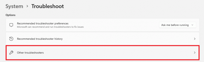 ตัวเลือกตัวแก้ไขปัญหาอื่นๆ ในการตั้งค่า Windows 11