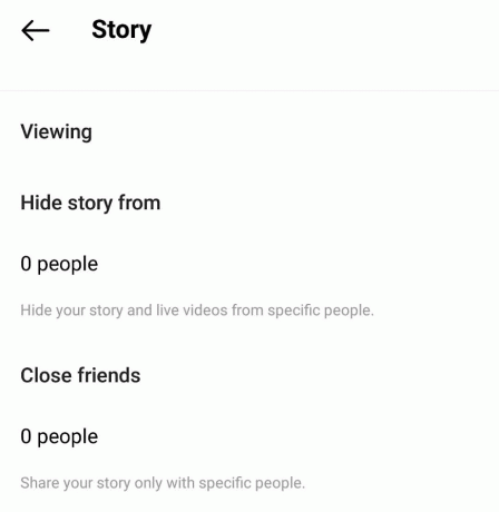 Piilota tarinasi | Kuinka löytää lisäasetukset Instagramista