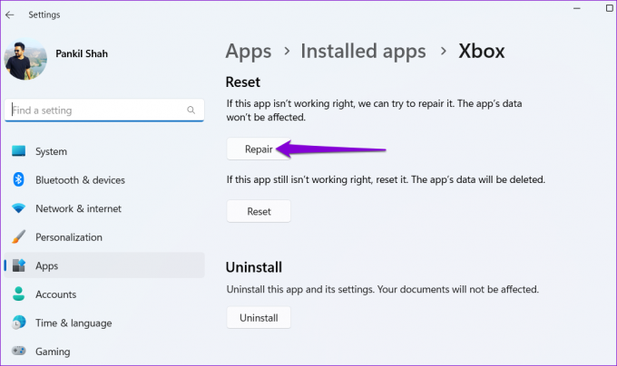 Perbaiki Aplikasi Xbox di Windows