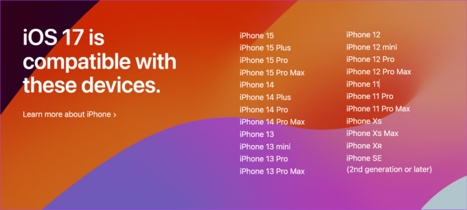 iOS 17-kompatible Geräte 