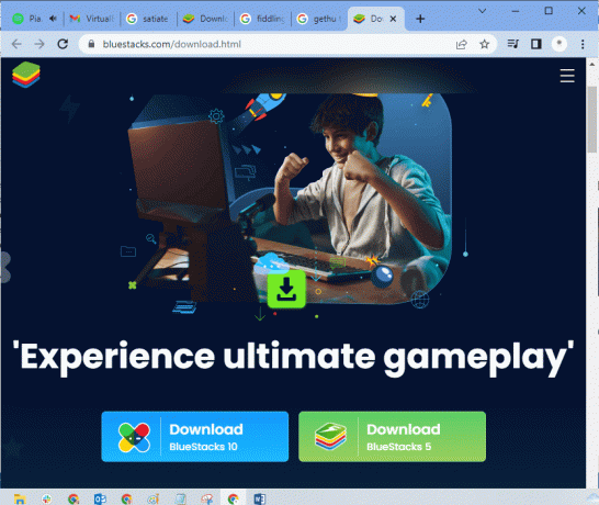 Přejděte na tento odkaz a stáhněte si nejnovější verzi BlueStacks 