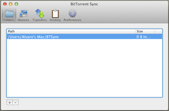 Bit Torrent Sync Folder înainte de fișier