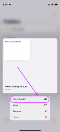 2. Share Notes Folder op iPhone 3