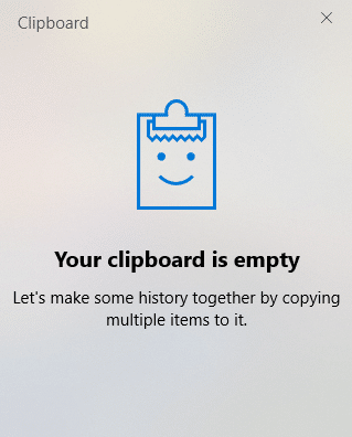 Faceți clic pe Pornire pentru a activa funcționalitatea Clipboard | Utilizați Clipboard nou în Windows 10