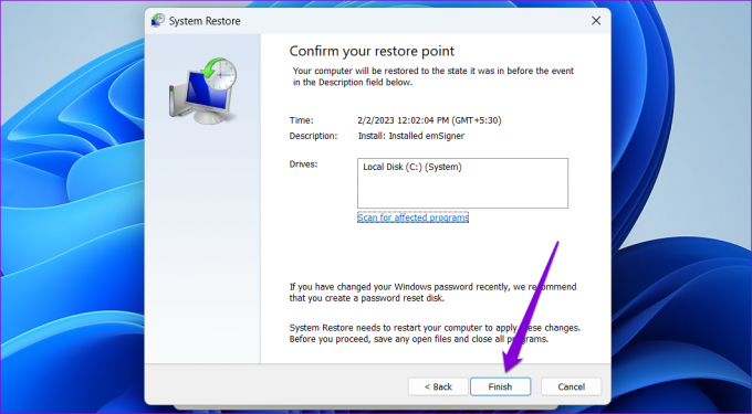 Efectuați o restaurare a sistemului pe Windows 11