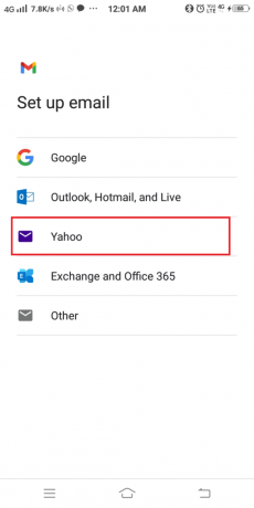 Klicka här på Yahoo | Steg för att lägga till Yahoo Mail till Android