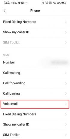 Превъртете надолу и отворете гласовата поща | Поправете гласовата поща, която не работи на Android
