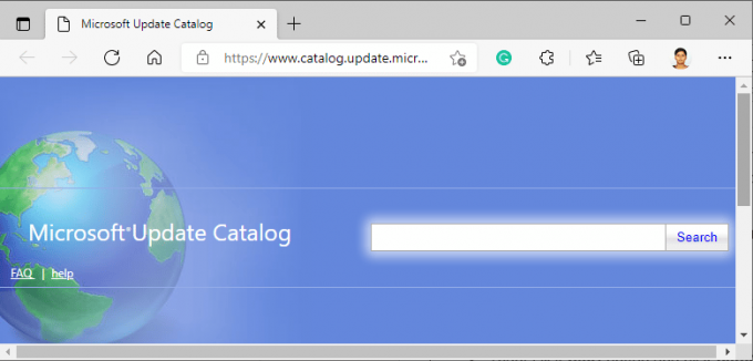 kirjoita KB-numero Microsoft Update Catalog -hakupalkkiin
